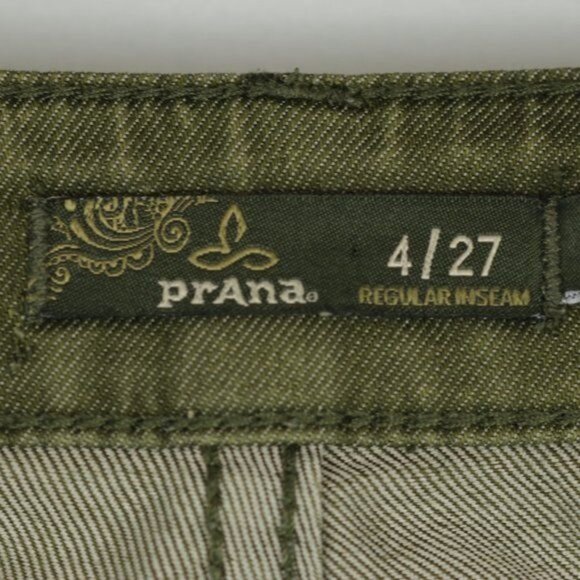 Prana Kayla Women's Size 4 Green Mid Rise Stretch Skinny Jeans - Picture 7 of 8